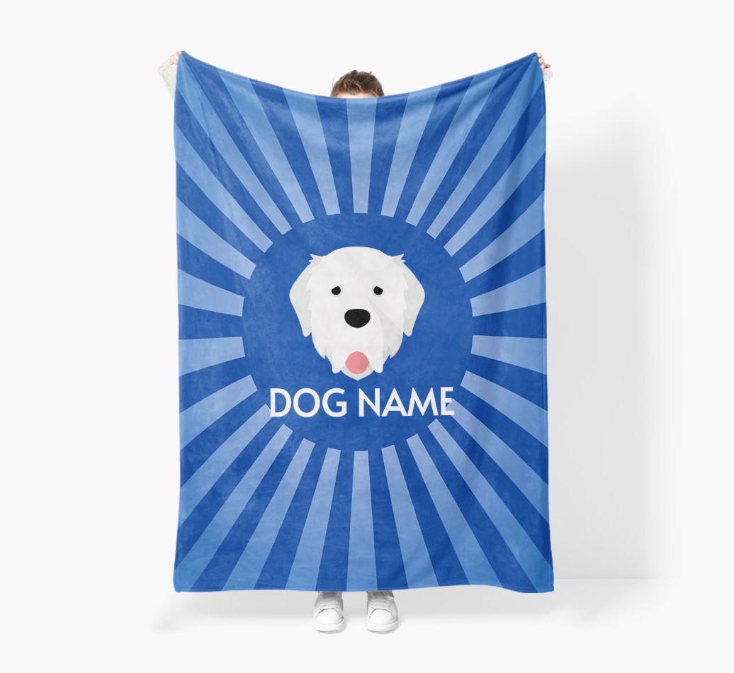 'Spotlight' - Personalized {breedFullName} Blanket: Premium Sherpa Fleece