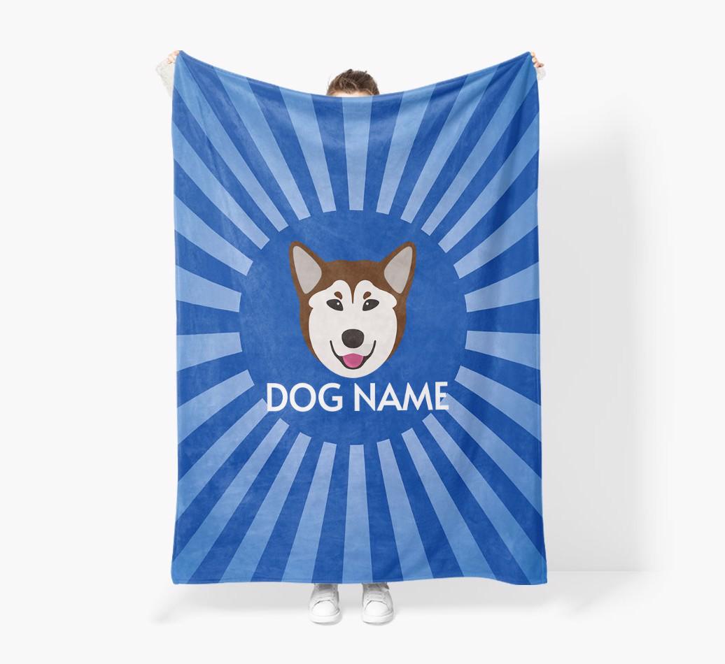 'Spotlight' - Personalized {breedFullName} Blanket: Premium Sherpa Fleece