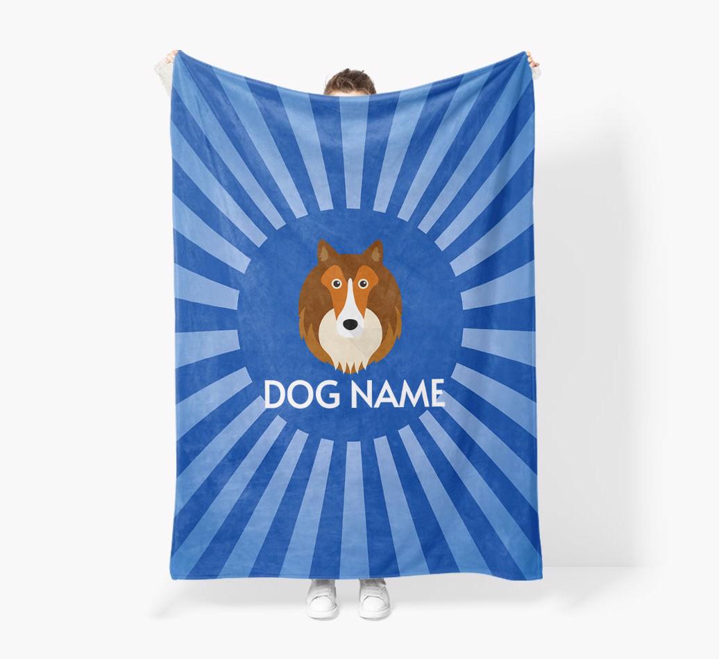 'Spotlight' - Personalized {breedFullName} Blanket: Premium Sherpa Fleece