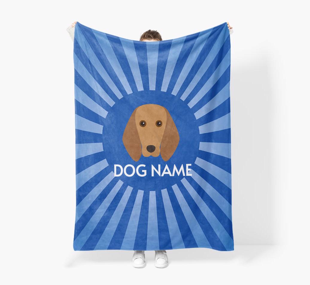 'Spotlight' - Personalized {breedFullName} Blanket: Premium Sherpa Fleece