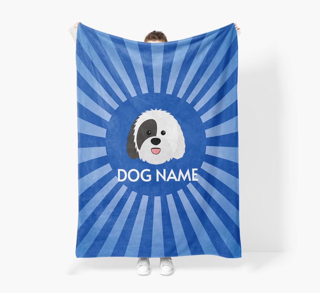 'Spotlight' - Personalized {breedFullName} Blanket: Premium Sherpa Fleece