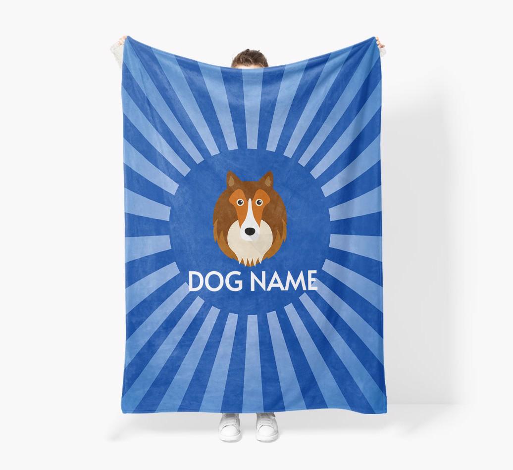 'Spotlight' - Personalized {breedFullName} Blanket: Premium Sherpa Fleece