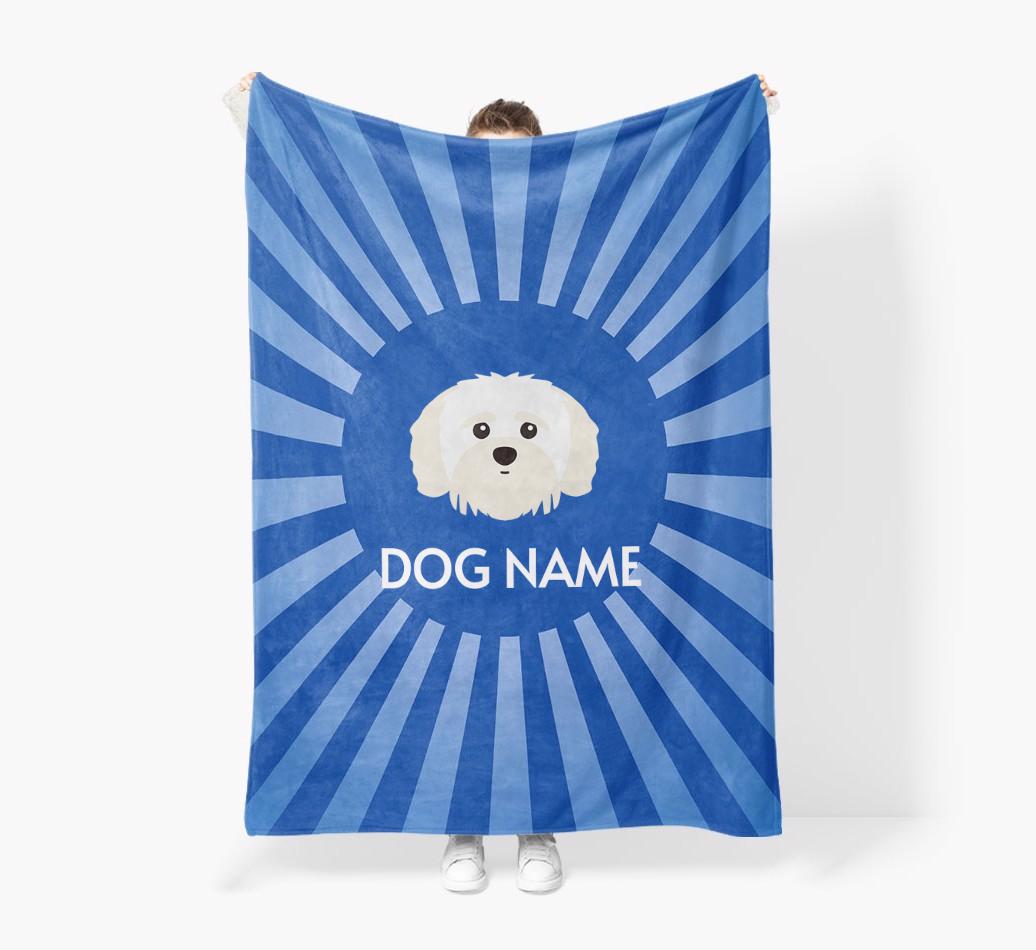 'Spotlight' - Personalized {breedFullName} Blanket: Premium Sherpa Fleece
