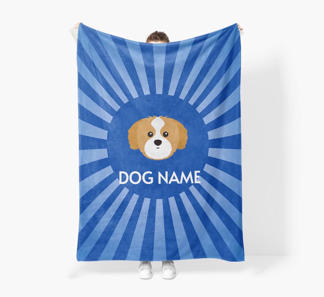 'Spotlight' - Personalized {breedFullName} Blanket: Premium Sherpa Fleece