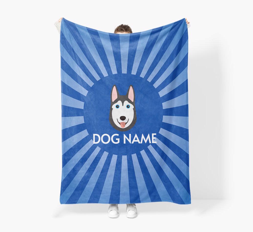 'Spotlight' - Personalized {breedFullName} Blanket: Premium Sherpa Fleece