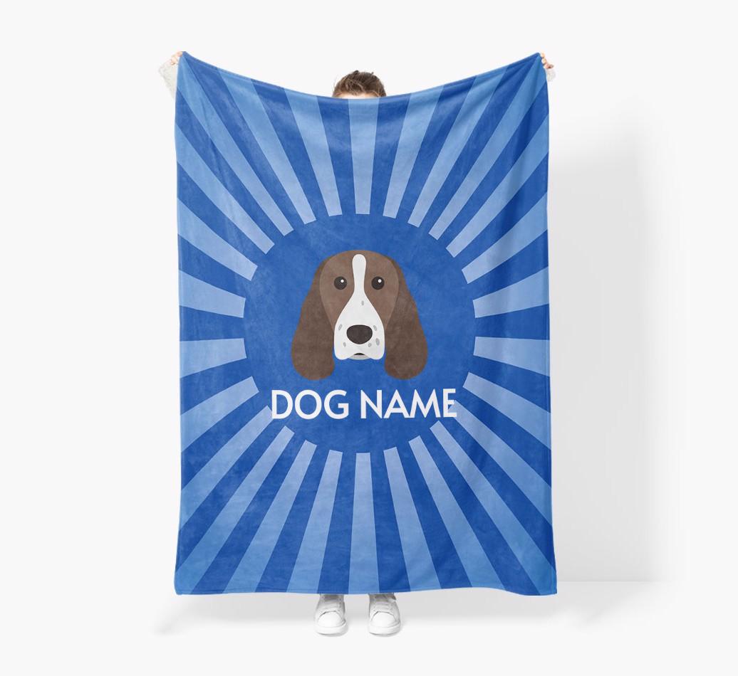 'Spotlight' - Personalized {breedFullName} Blanket: Premium Sherpa Fleece
