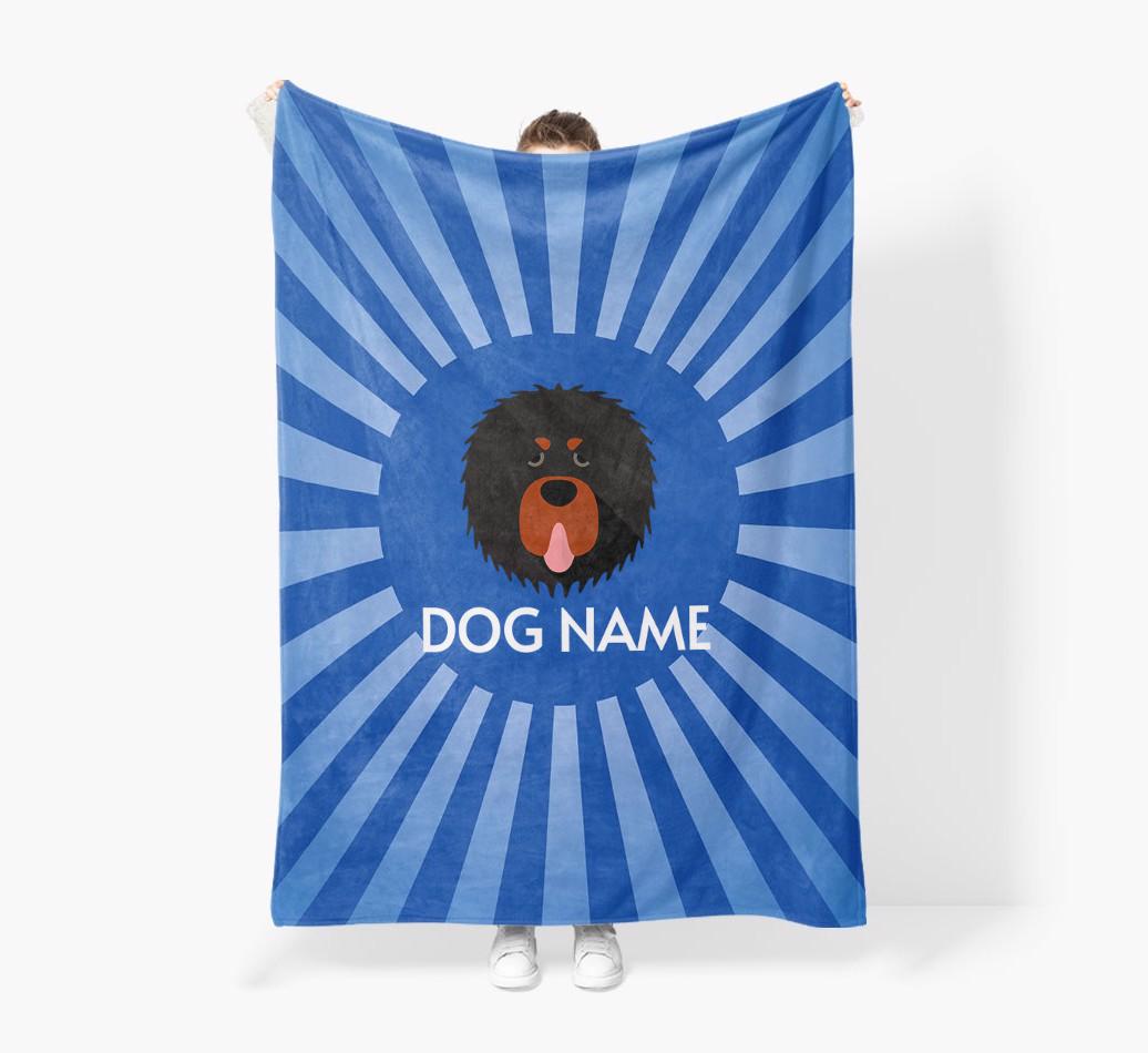 'Spotlight' - Personalized {breedFullName} Blanket: Premium Sherpa Fleece