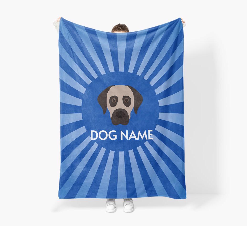 'Spotlight' - Personalized {breedFullName} Blanket: Premium Sherpa Fleece