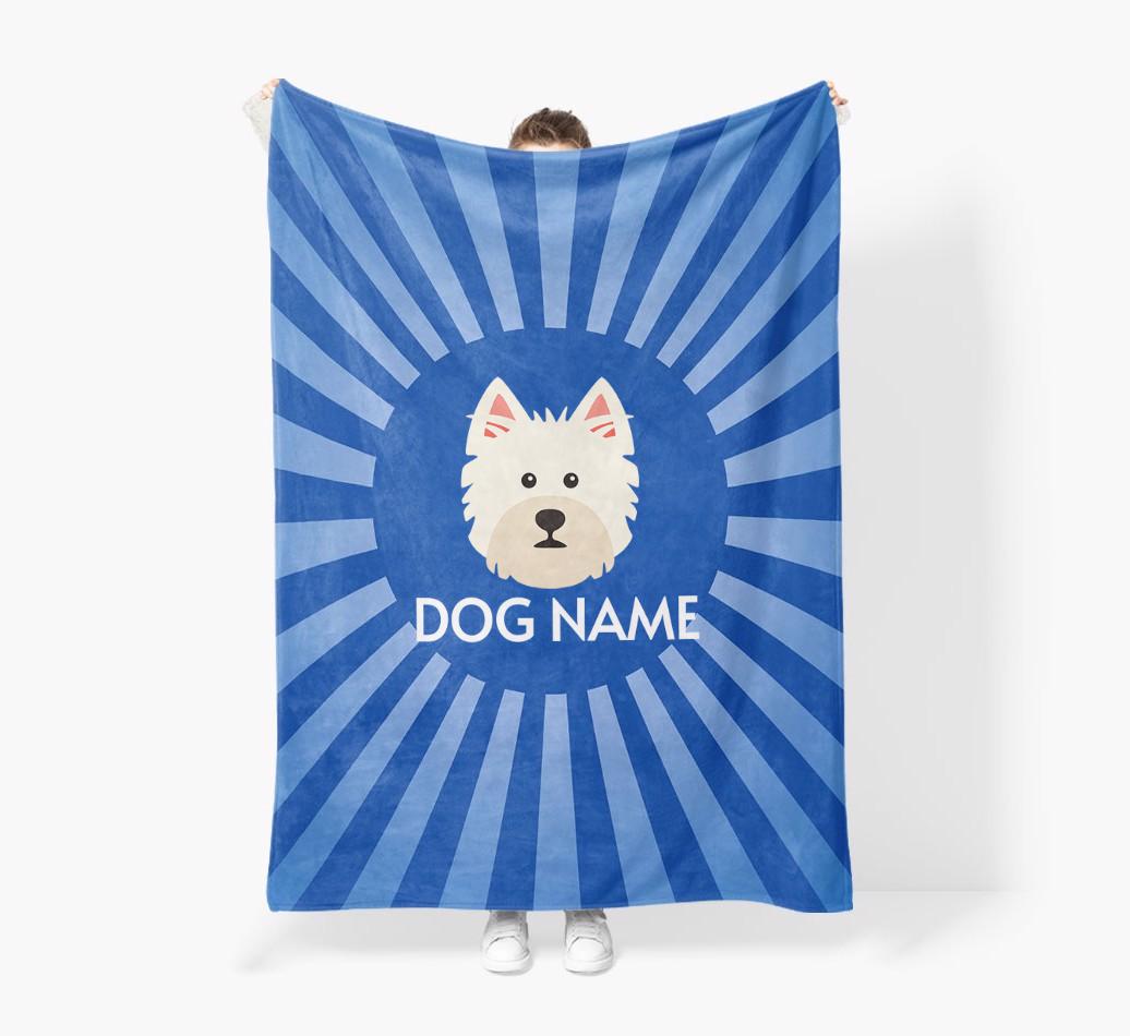 'Spotlight' - Personalized {breedFullName} Blanket: Premium Sherpa Fleece