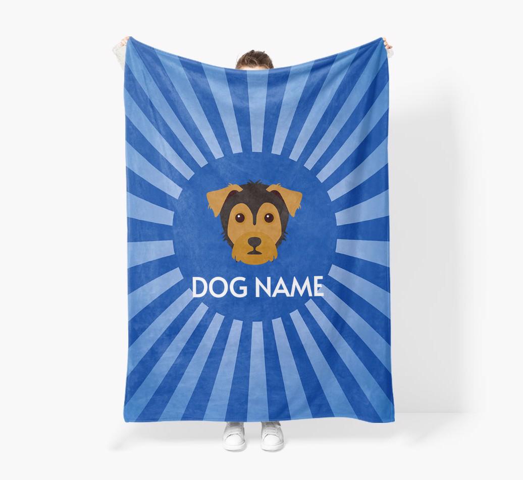 'Spotlight' - Personalized {breedFullName} Blanket: Premium Sherpa Fleece