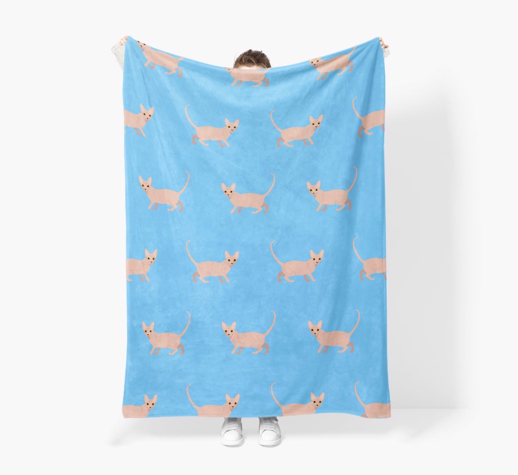 'Yappicon Pattern' - Personalised Sherpa Fleece Blanket with {breedFullName} Yappicon