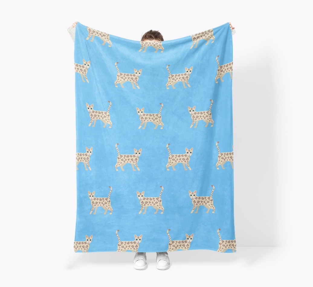 'Yappicon Pattern' - Personalised Sherpa Fleece Blanket with {breedFullName} Yappicon