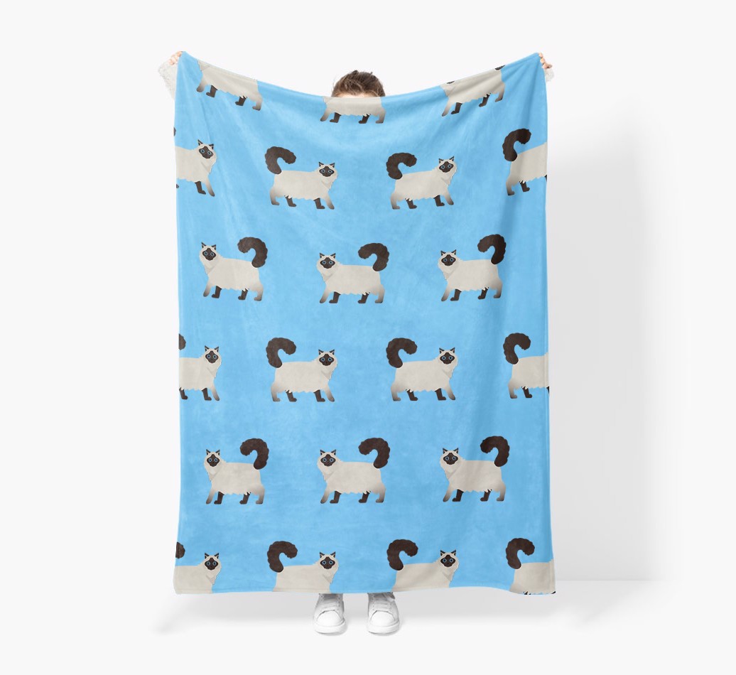 'Yappicon Pattern' - Personalised Sherpa Fleece Blanket with {breedFullName} Yappicon