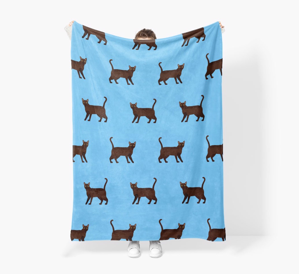 'Yappicon Pattern' - Personalised Sherpa Fleece Blanket with {breedFullName} Yappicon