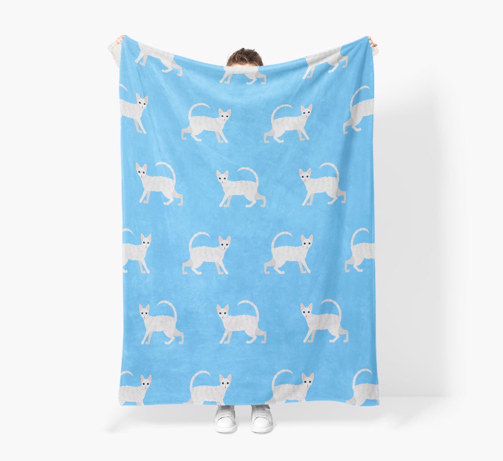 'Yappicon Pattern' - Personalised Sherpa Fleece Blanket with {breedFullName} Yappicon