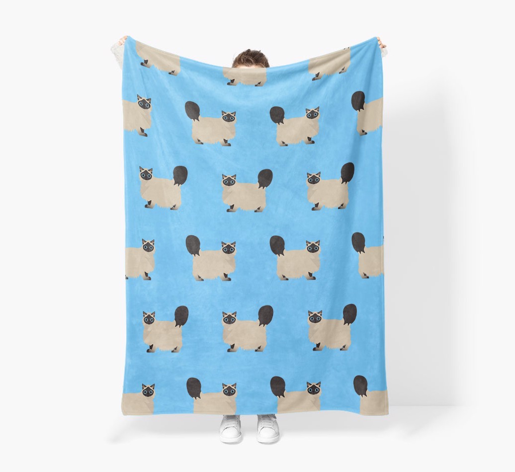 'Yappicon Pattern' - Personalised Sherpa Fleece Blanket with {breedFullName} Yappicon