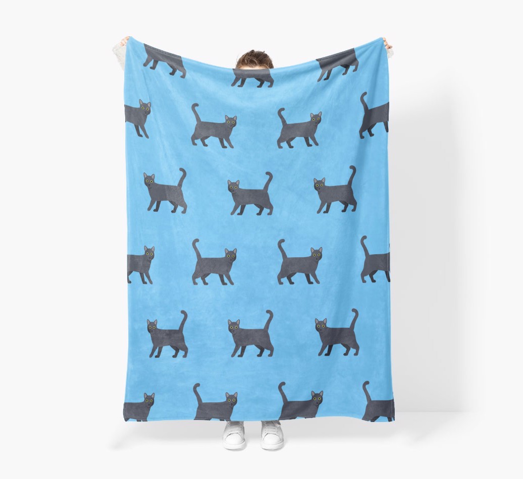 'Yappicon Pattern' - Personalised Sherpa Fleece Blanket with {breedFullName} Yappicon