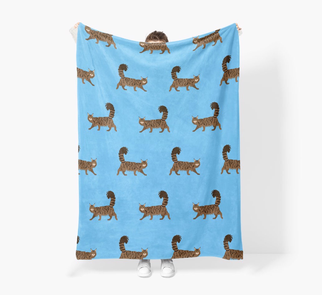 'Yappicon Pattern' - Personalised Sherpa Fleece Blanket with {breedFullName} Yappicon