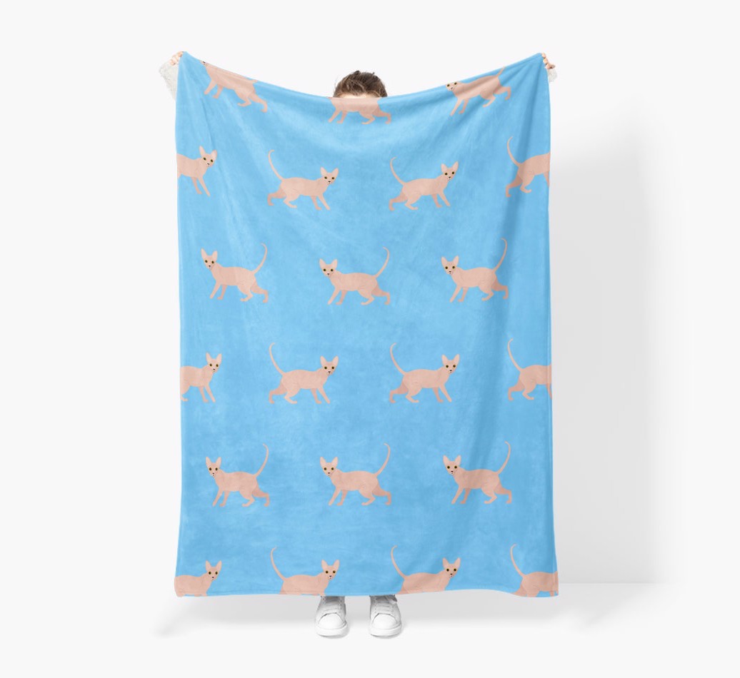'Yappicon Pattern' - Personalised Sherpa Fleece Blanket with {breedFullName} Yappicon