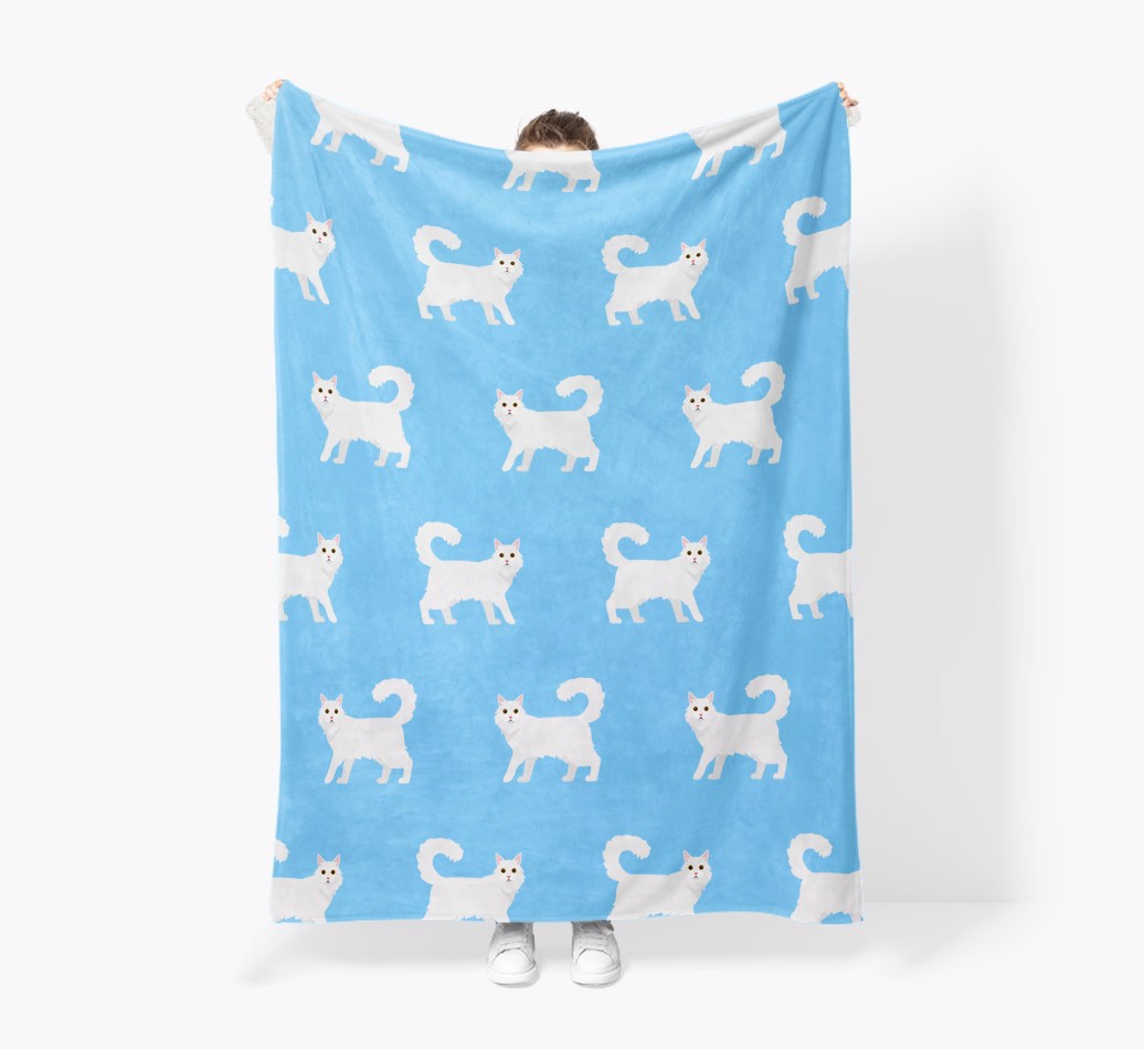 'Yappicon Pattern' - Personalised Sherpa Fleece Blanket with {breedFullName} Yappicon