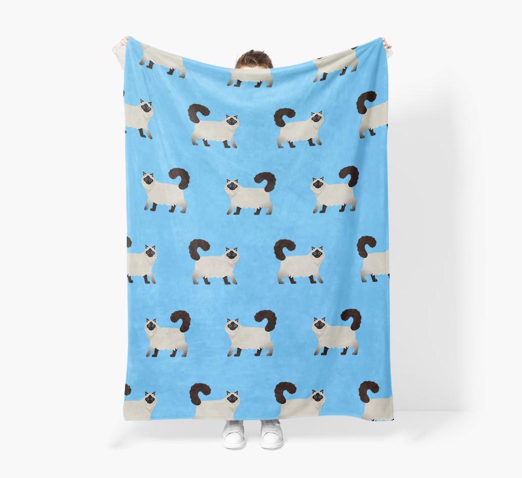 'Yappicon Pattern' - Personalized Sherpa Fleece Blanket with {breedFullName} Yappicon
