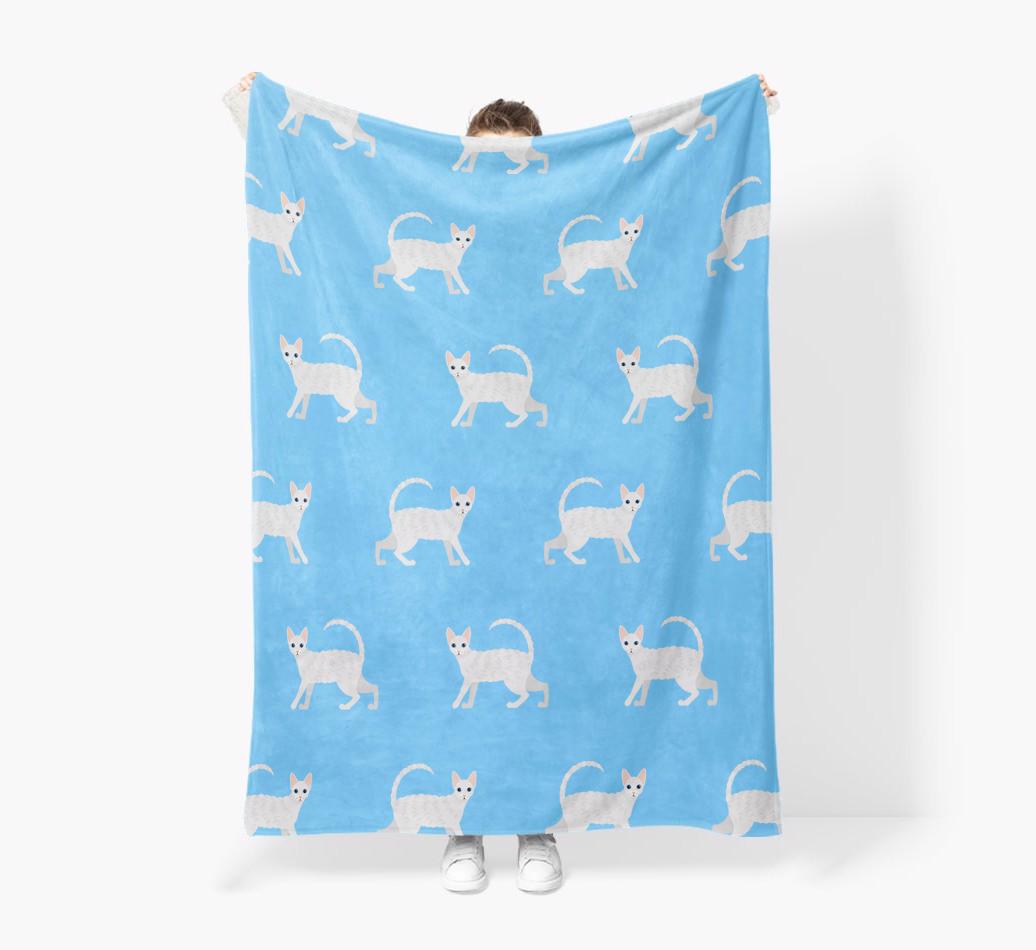 'Yappicon Pattern' - Personalized Sherpa Fleece Blanket with {breedFullName} Yappicon
