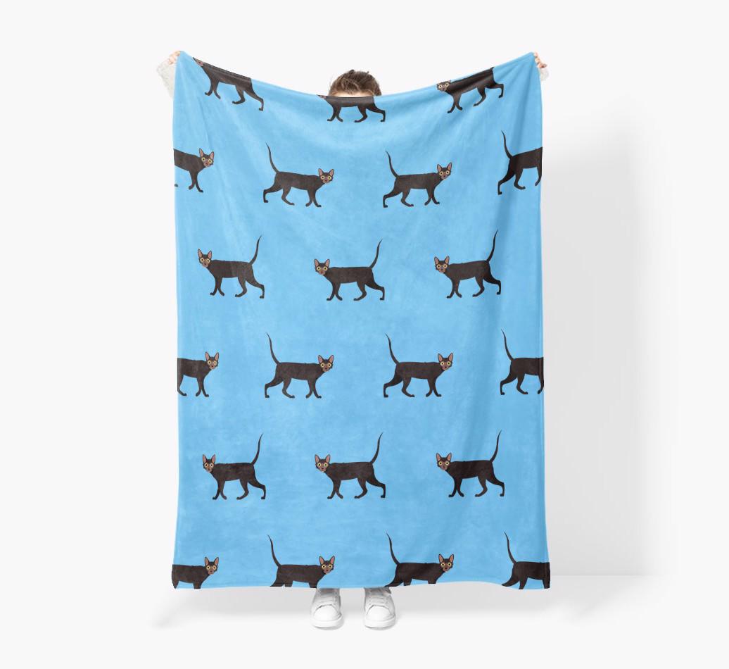 'Yappicon Pattern' - Personalized Sherpa Fleece Blanket with {breedFullName} Yappicon