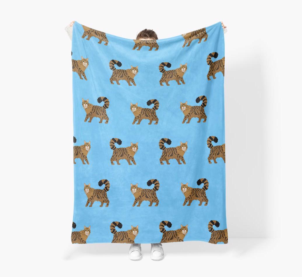 'Yappicon Pattern' - Personalized Sherpa Fleece Blanket with {breedFullName} Yappicon