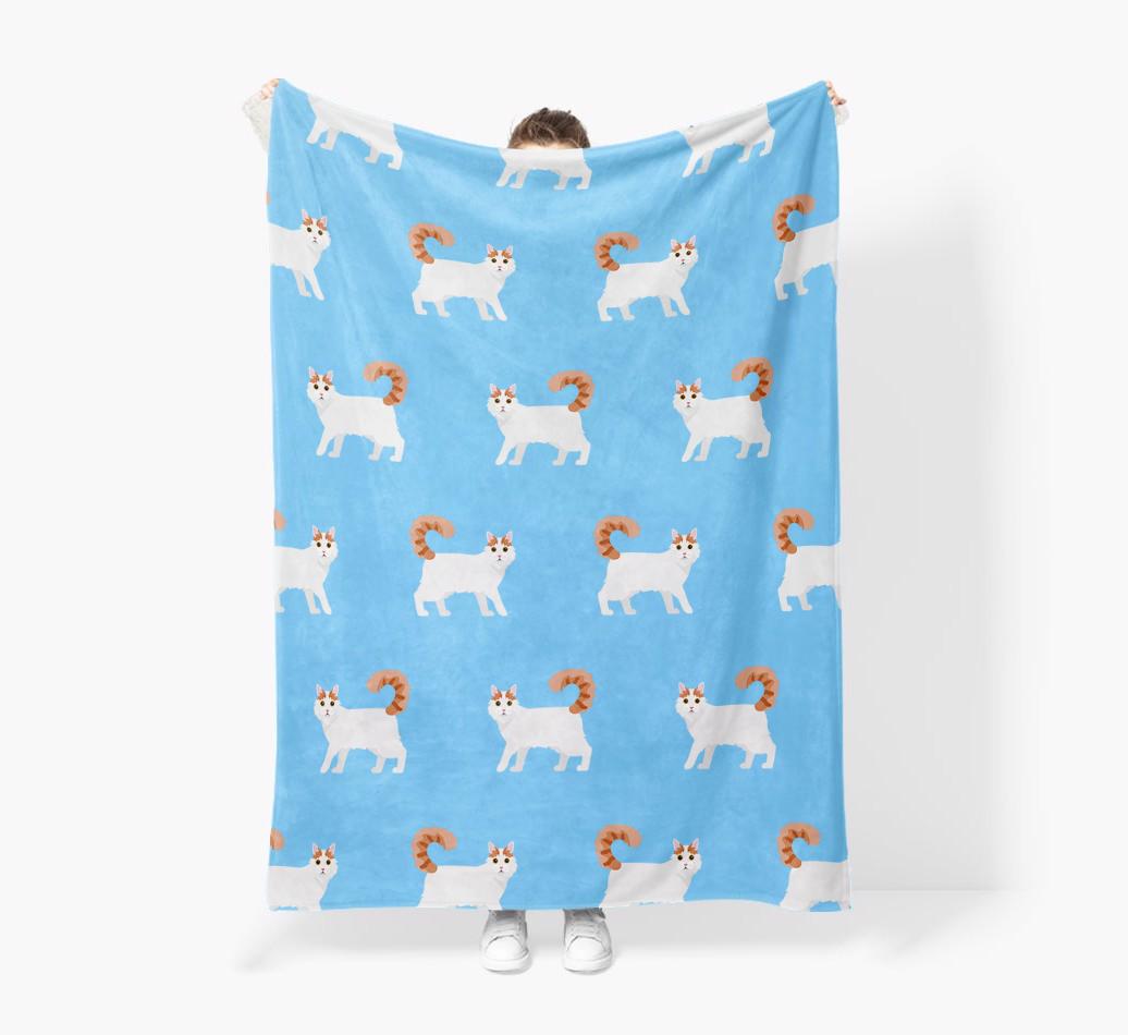 'Yappicon Pattern' - Personalized Sherpa Fleece Blanket with {breedFullName} Yappicon