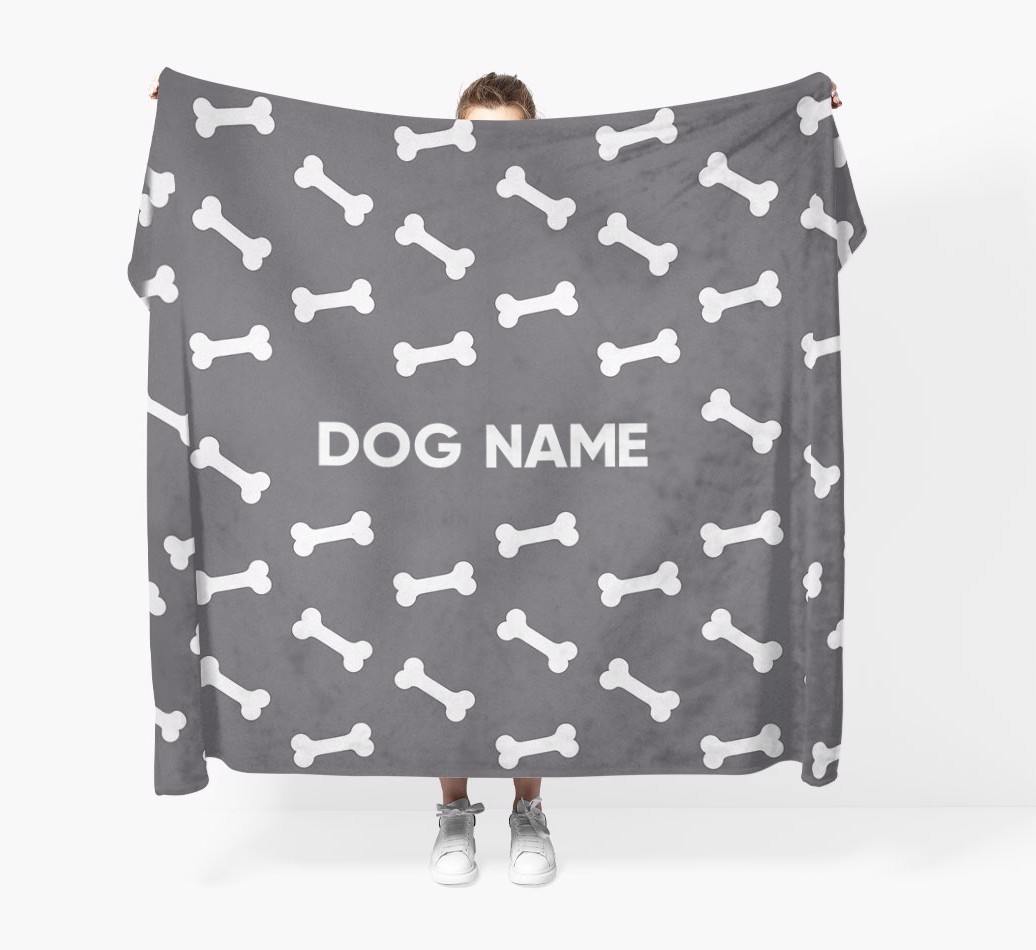 'Bone Pattern' - Personalised {breedFullName} Blanket