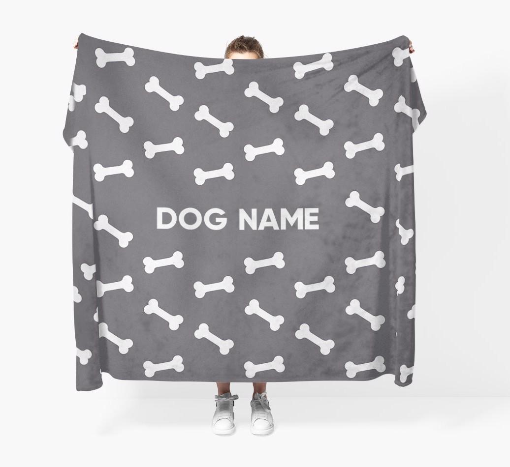 'Bone Pattern' - Personalized {breedFullName} Blanket