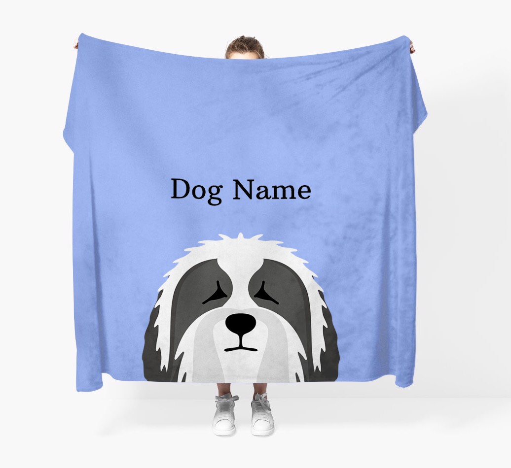 'Peeking Icon' - Personalized {breedFullName} Blanket