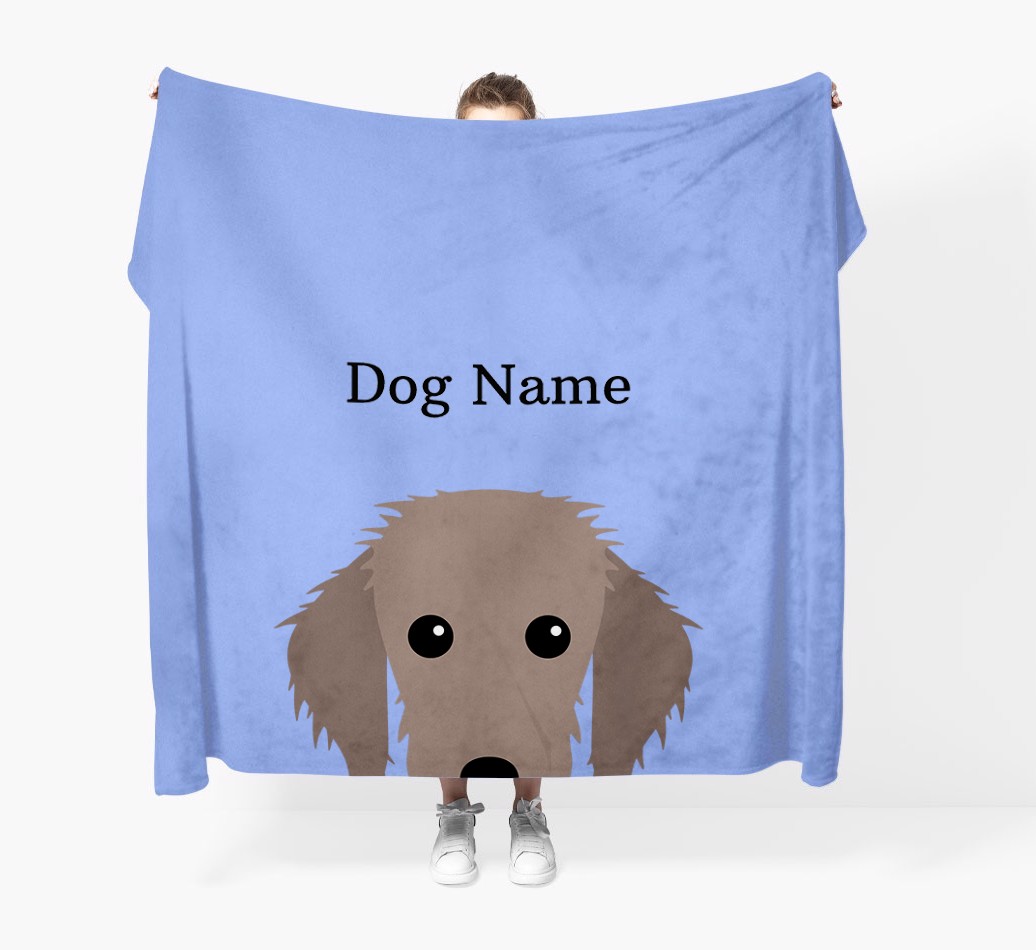 'Peeking Icon' - Personalized {breedFullName} Blanket