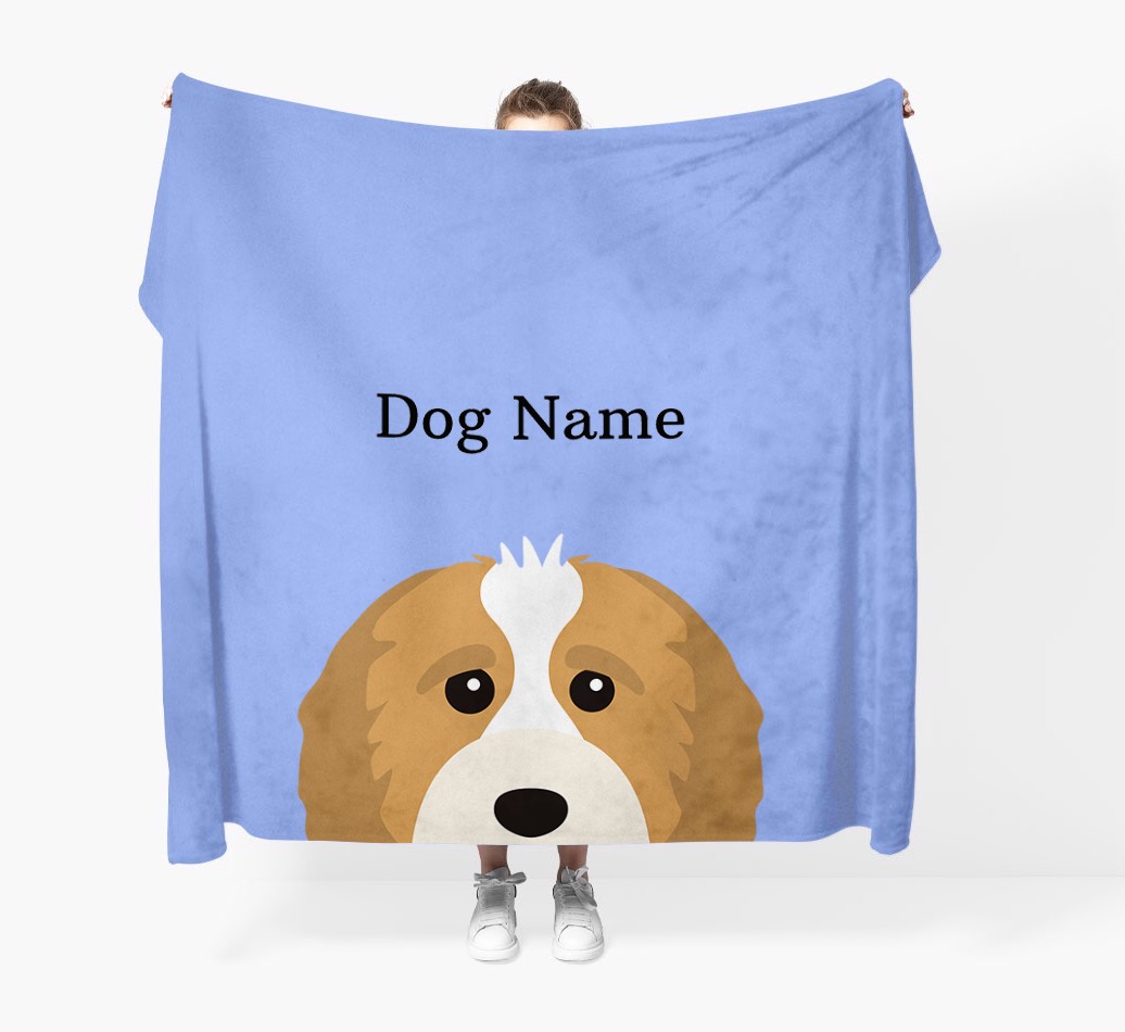 'Peeking Icon' - Personalised {breedFullName} Blanket