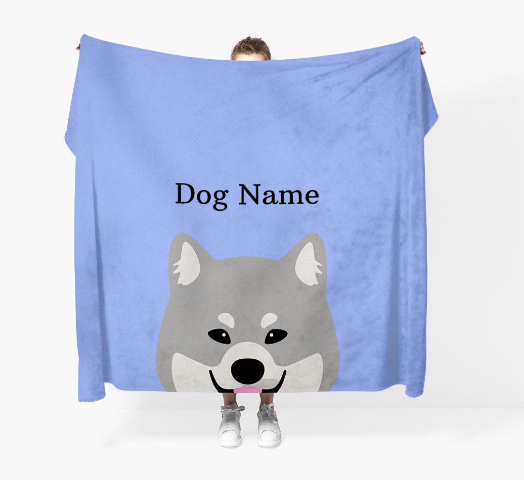 'Peeking Icon' - Personalized {breedFullName} Blanket