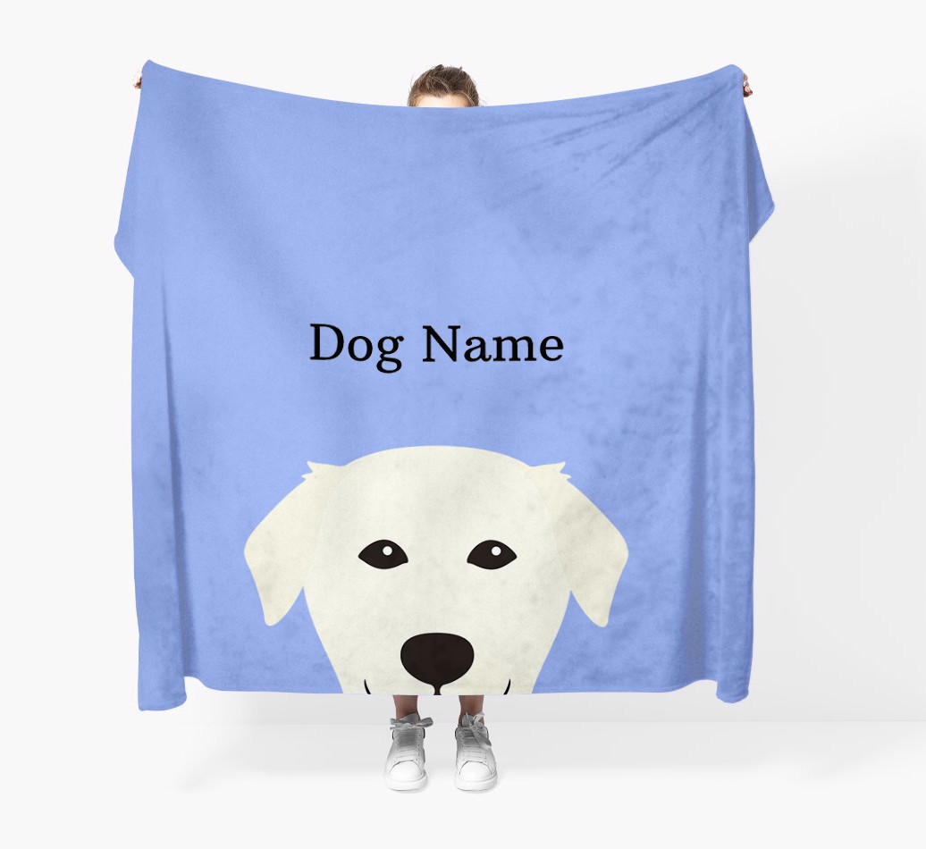 'Peeking Icon' - Personalized {breedFullName} Blanket