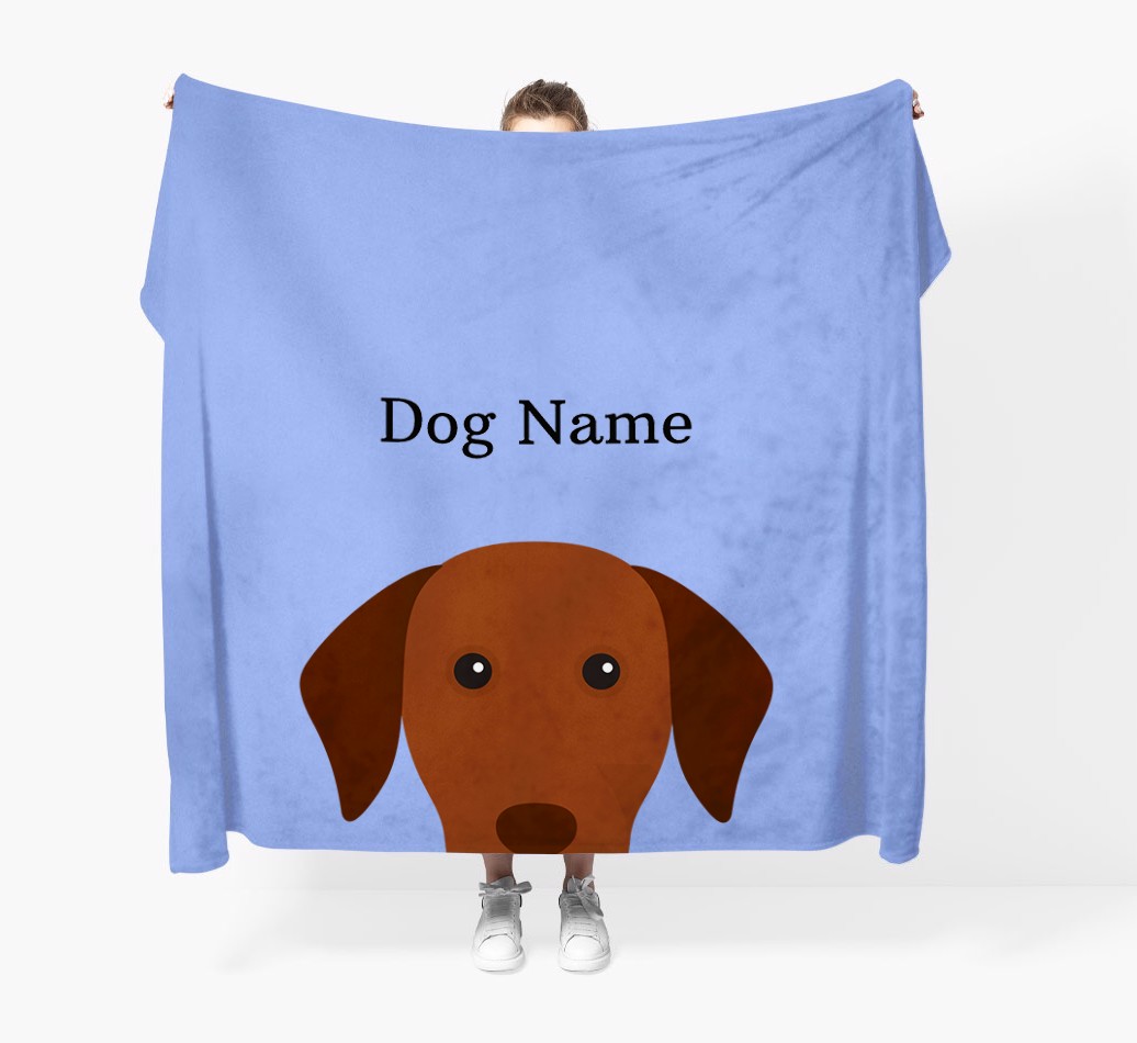 'Peeking Icon' - Personalized {breedFullName} Blanket