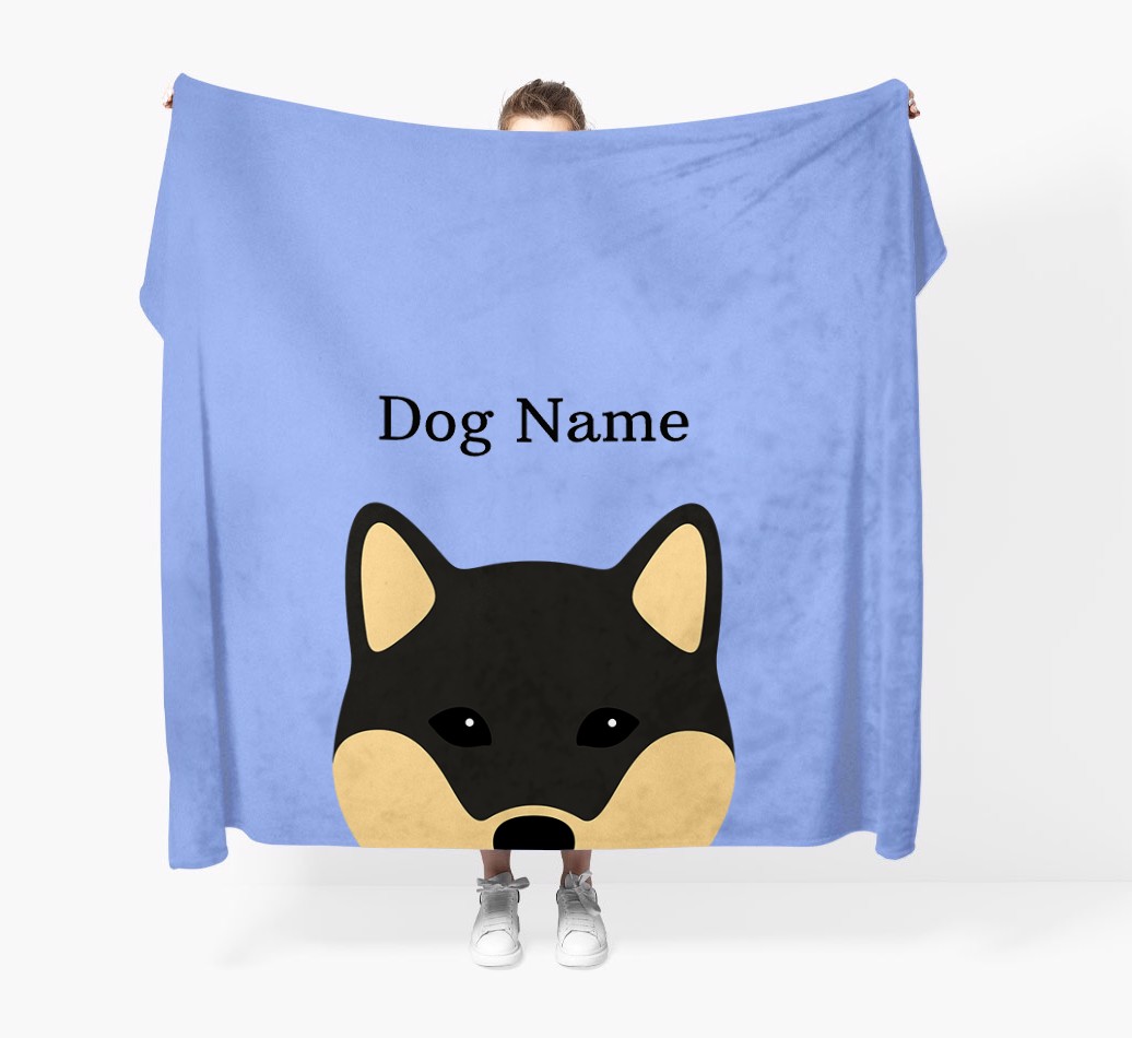 'Peeking Icon' - Personalized {breedFullName} Blanket