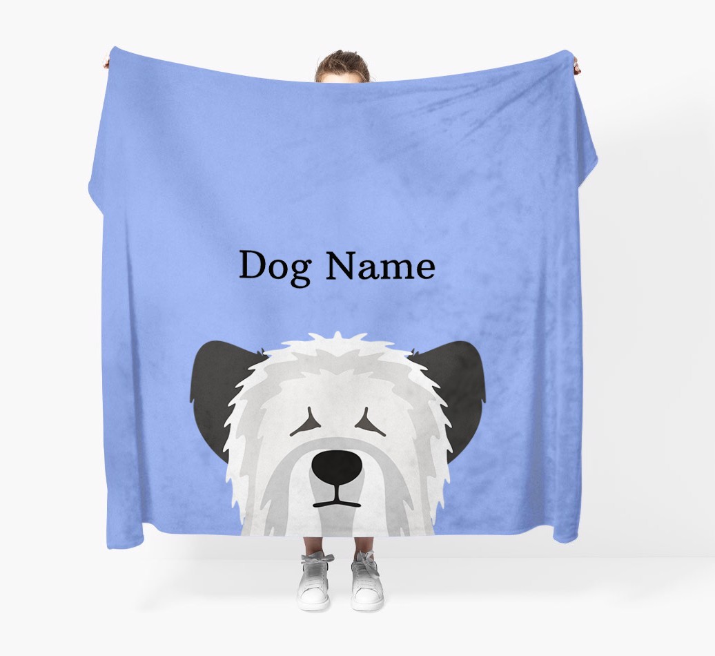'Peeking Icon' - Personalized {breedFullName} Blanket