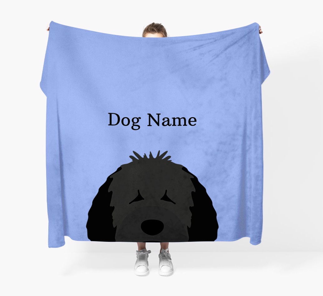 'Peeking Icon' - Personalized {breedFullName} Blanket