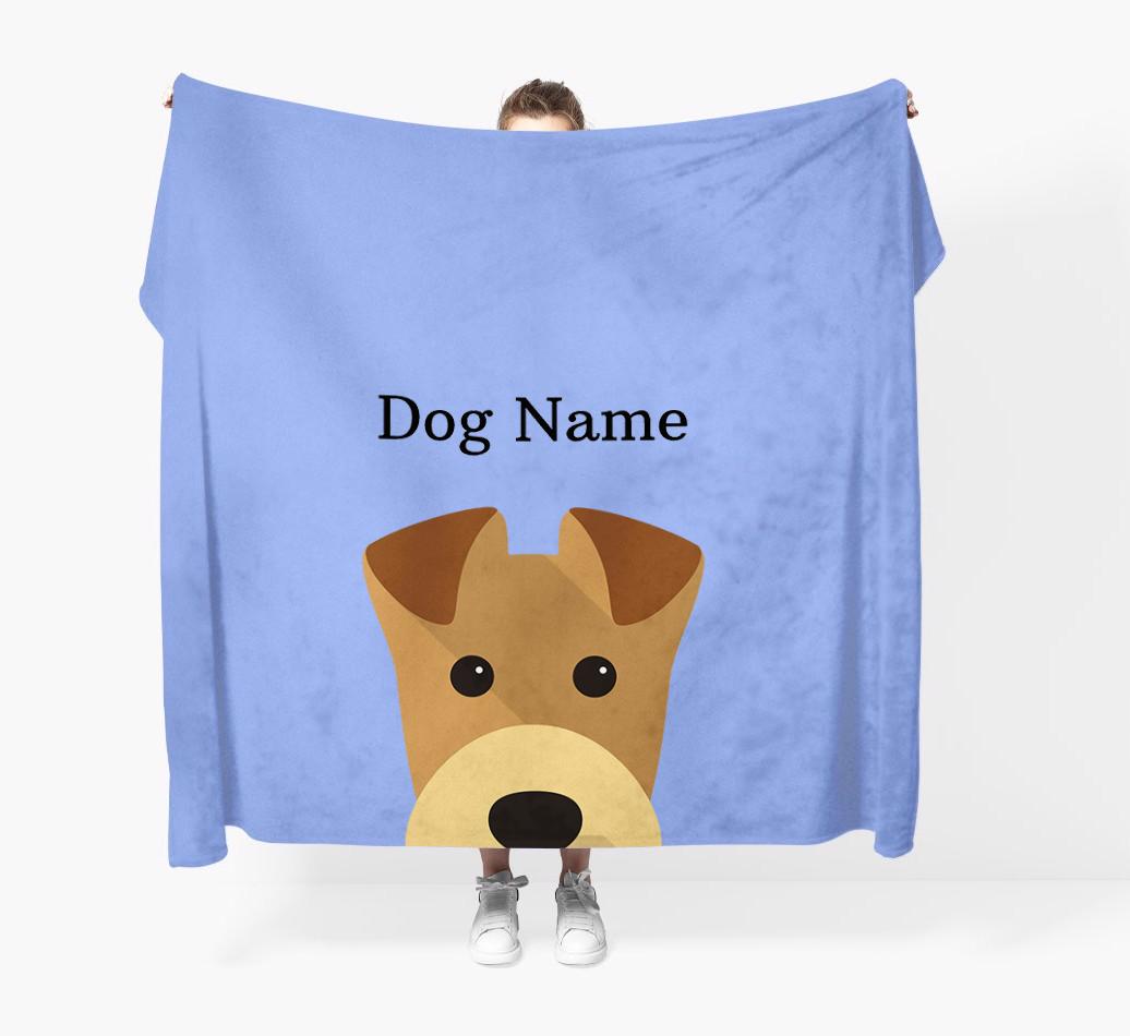 'Peeking Icon' - Personalized {breedFullName} Blanket