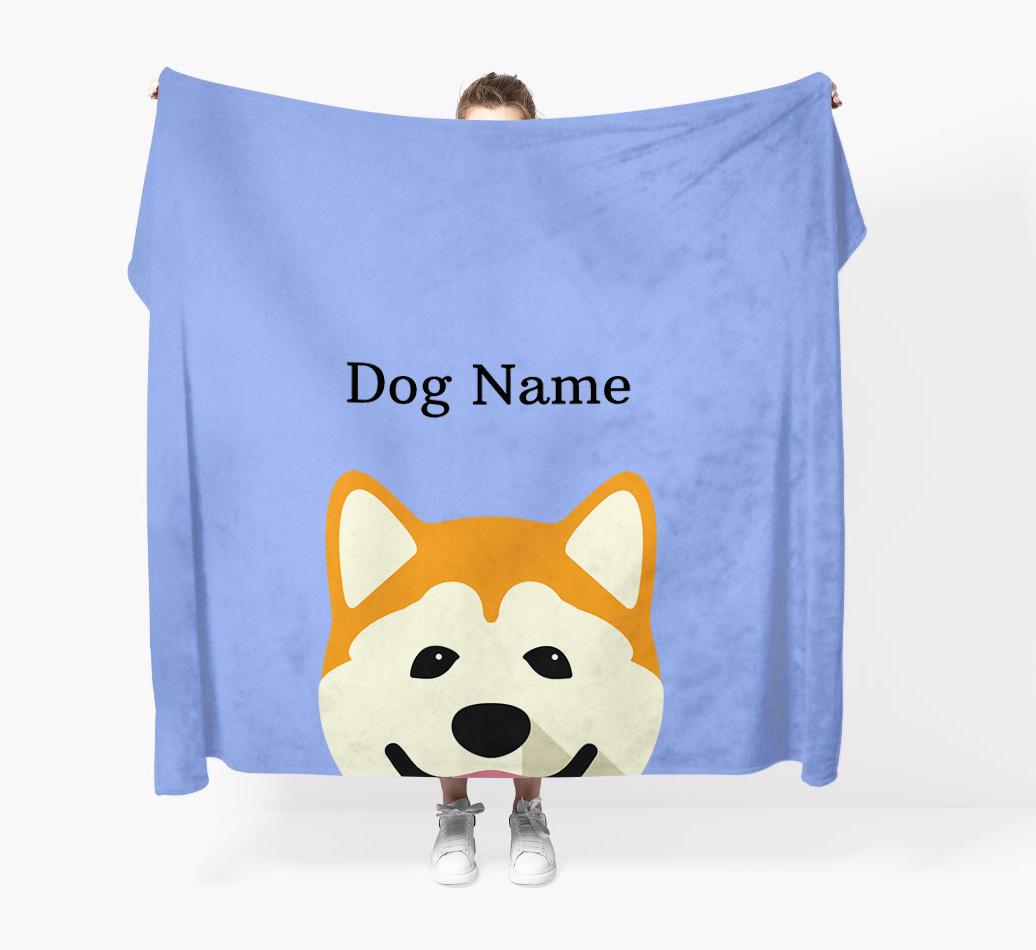 'Peeking Icon' - Personalized {breedFullName} Blanket