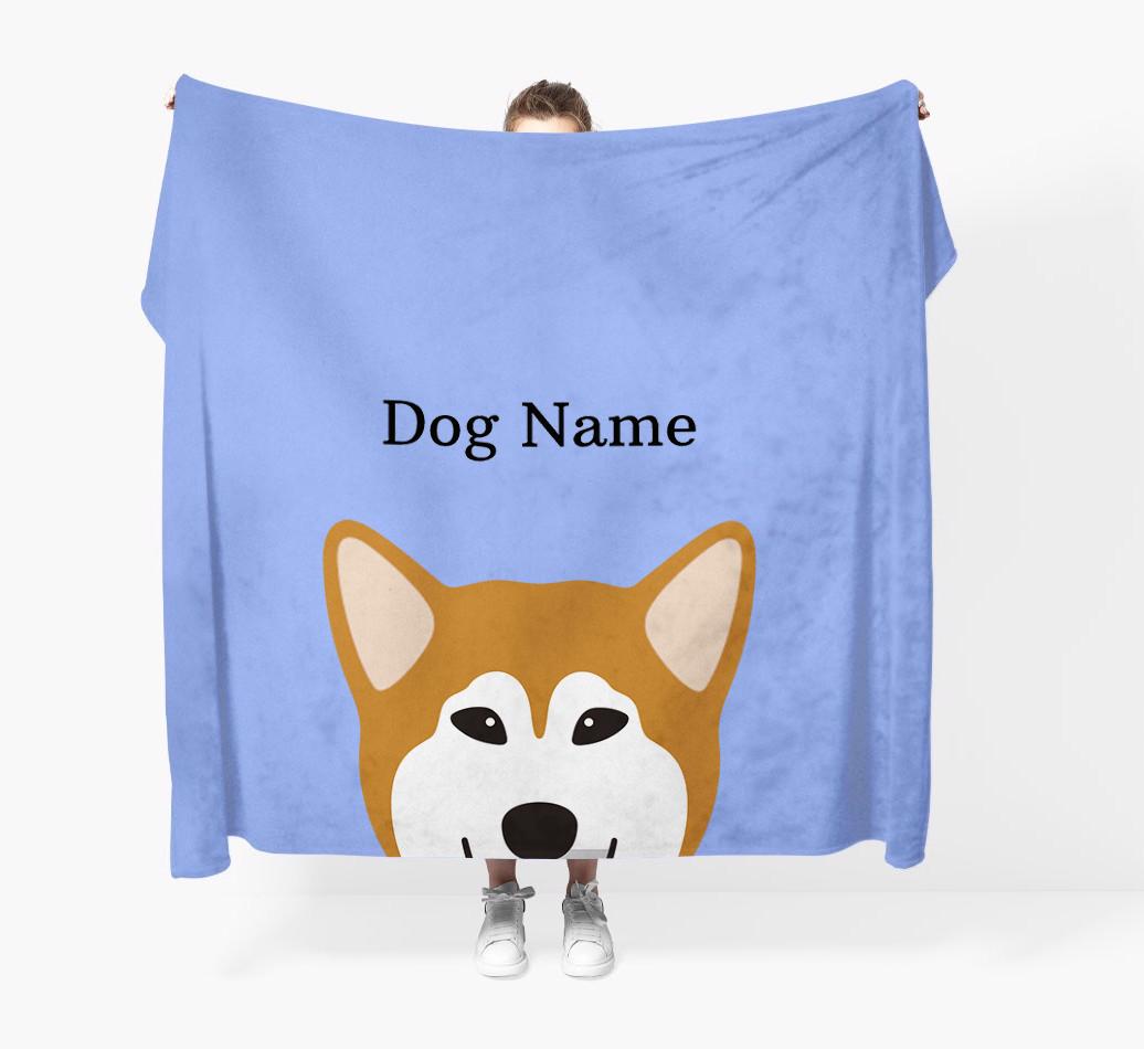 'Peeking Icon' - Personalized {breedFullName} Blanket