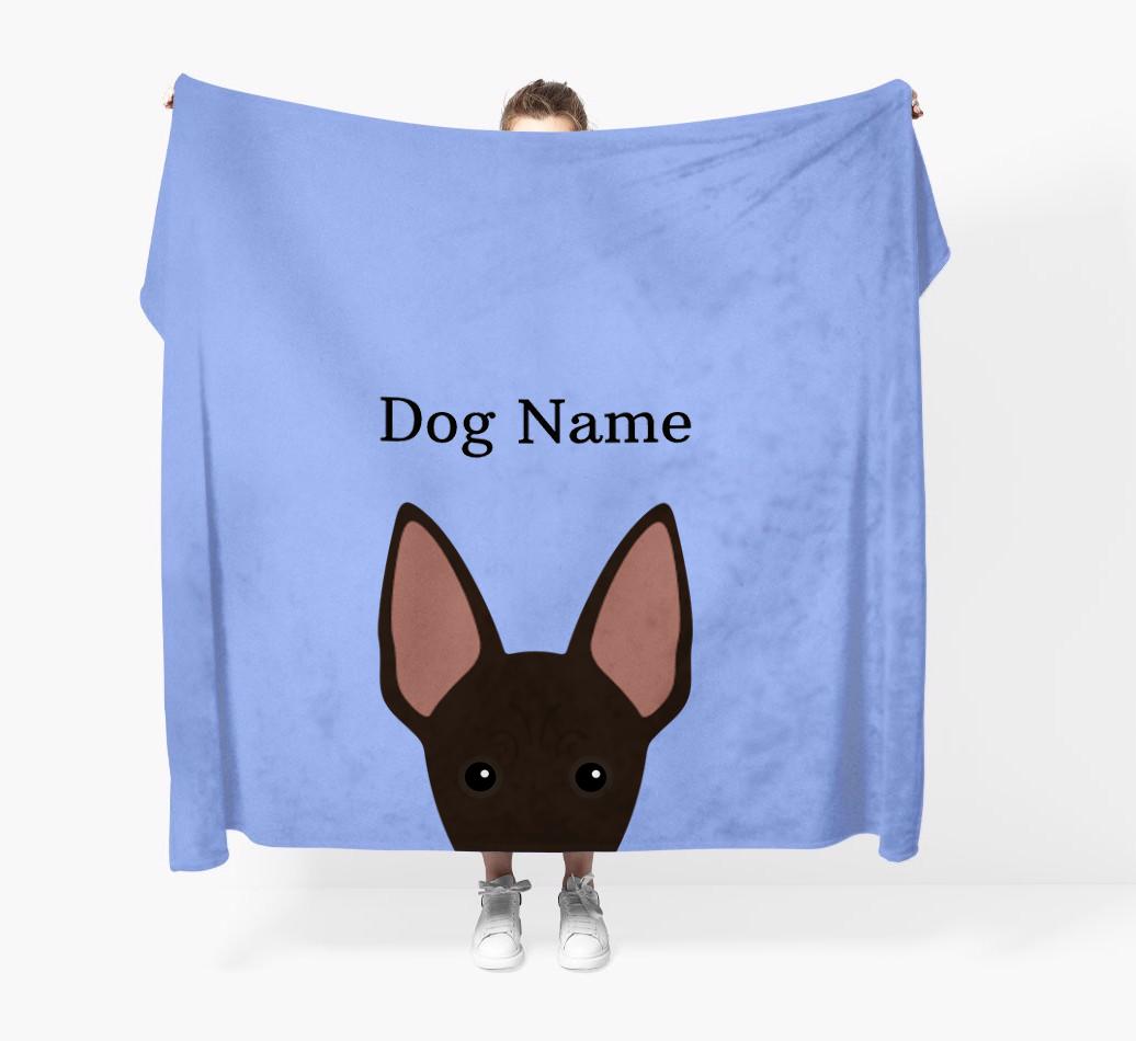 'Peeking Icon' - Personalized {breedFullName} Blanket