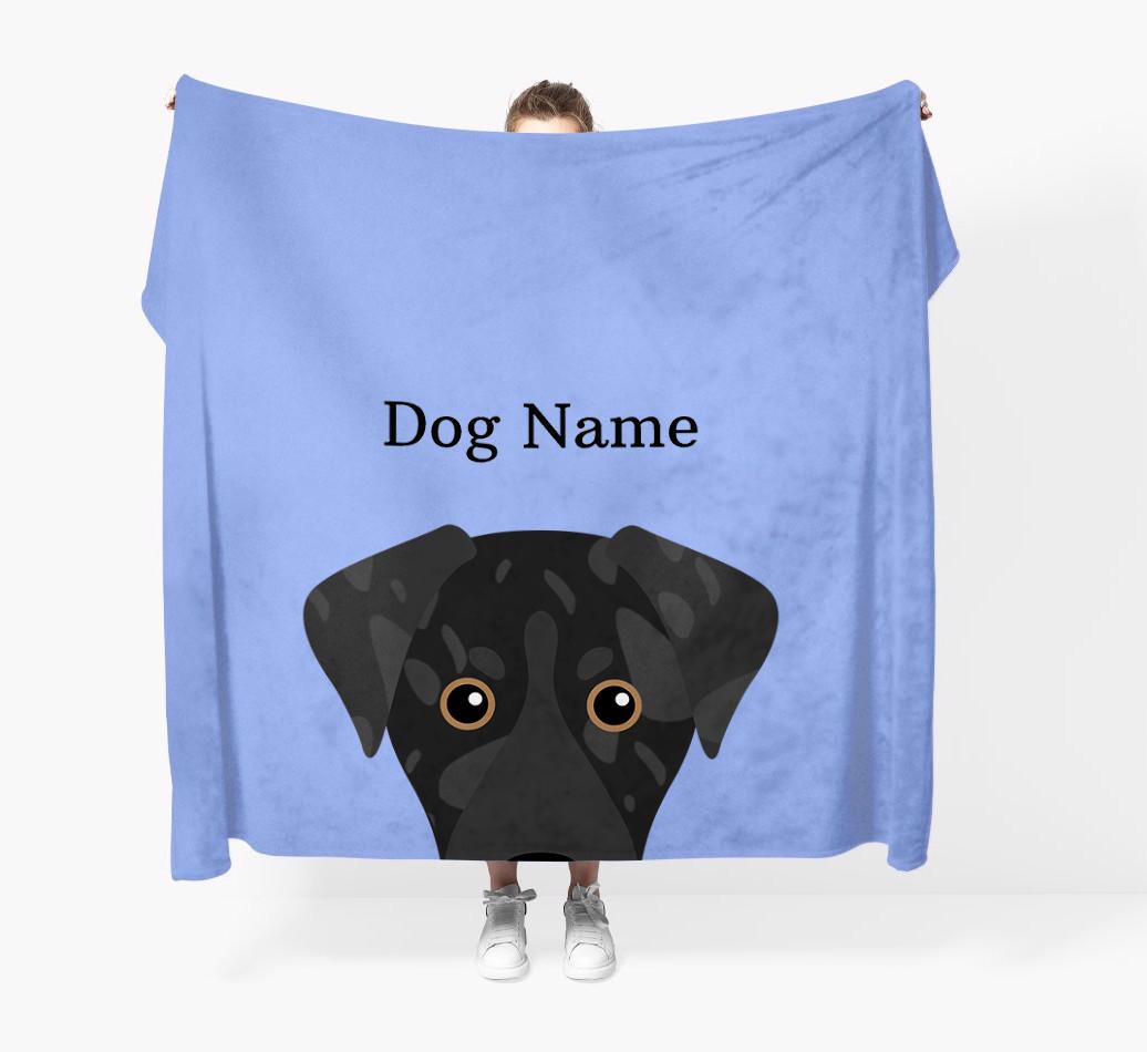'Peeking Icon' - Personalized {breedFullName} Blanket