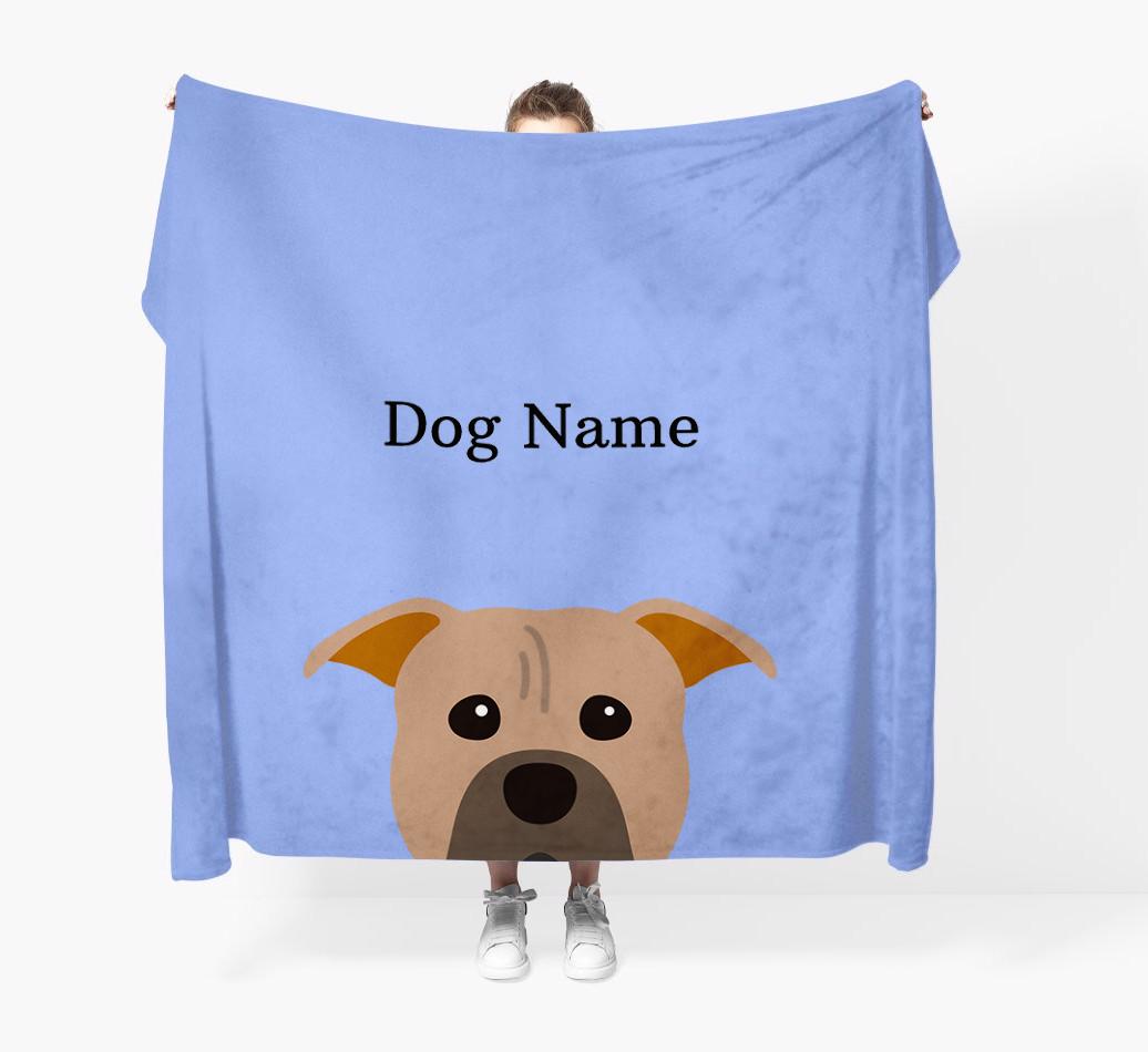'Peeking Icon' - Personalized {breedFullName} Blanket