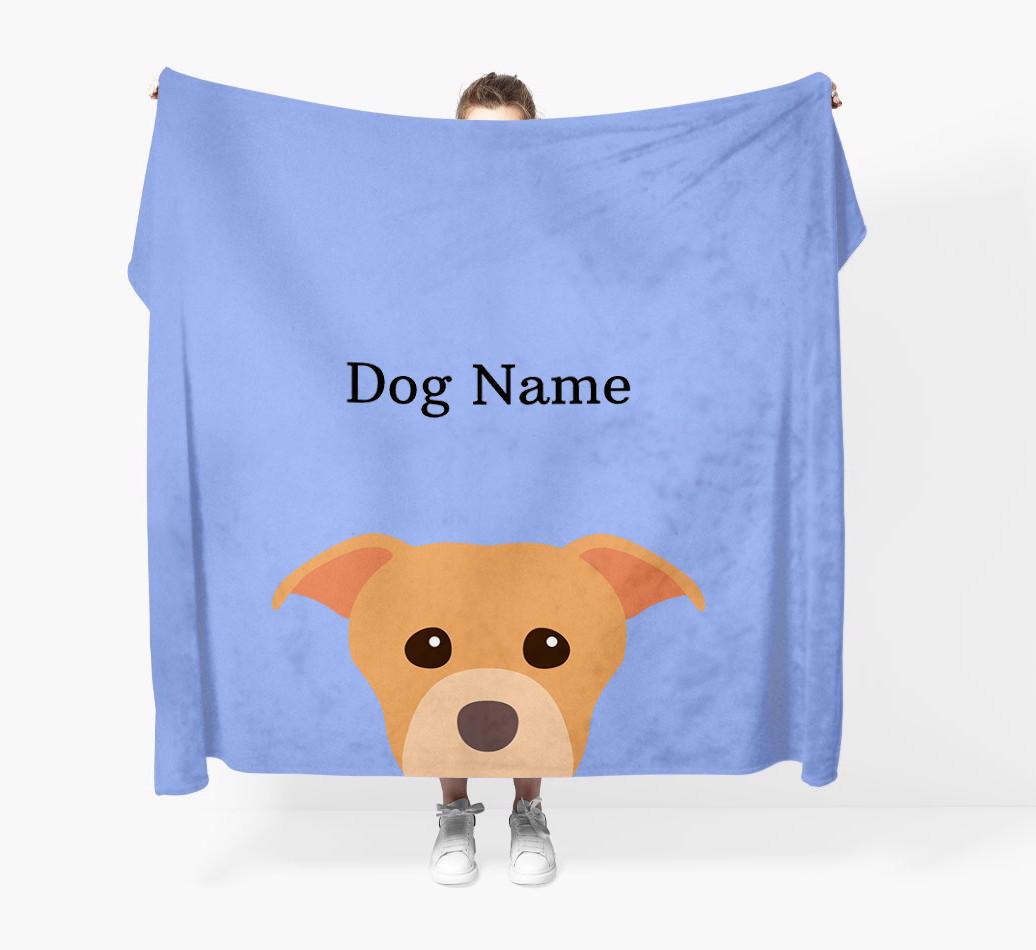 'Peeking Icon' - Personalized {breedFullName} Blanket