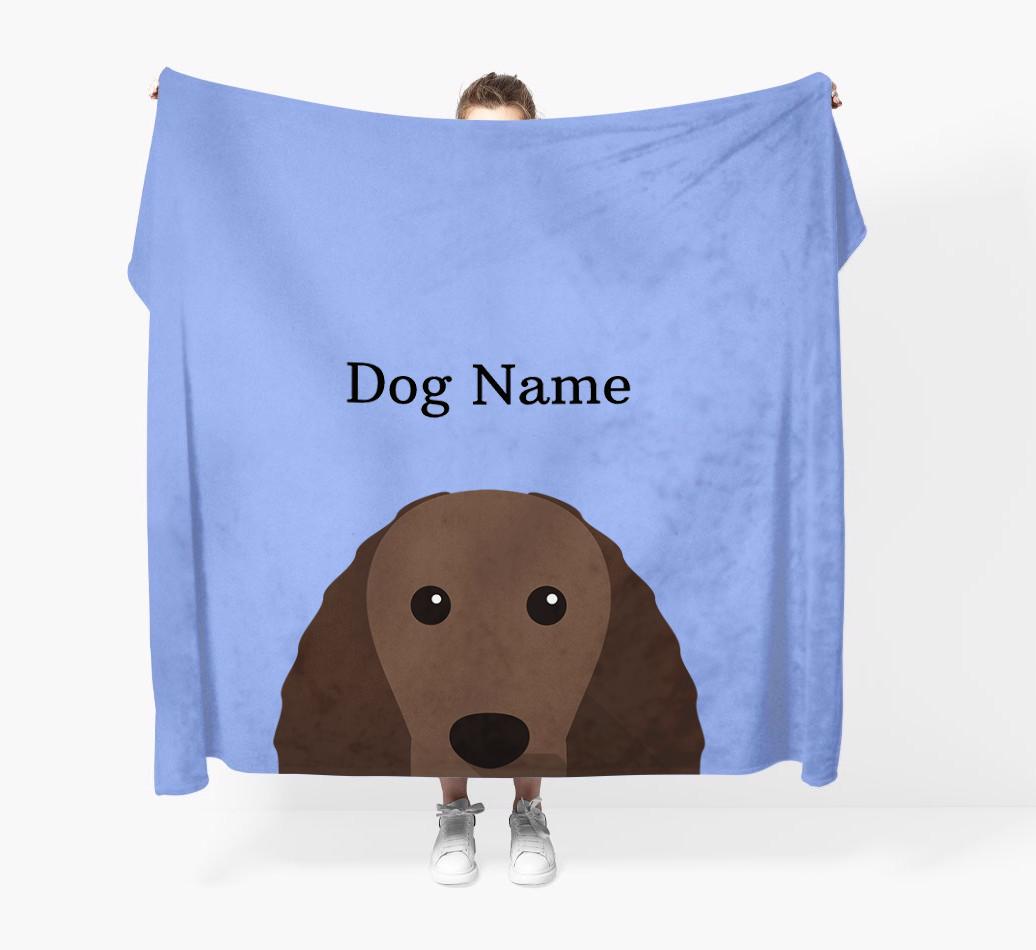 'Peeking Icon' - Personalized {breedFullName} Blanket