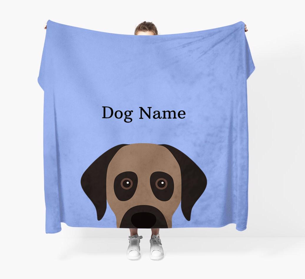 'Peeking Icon' - Personalized {breedFullName} Blanket