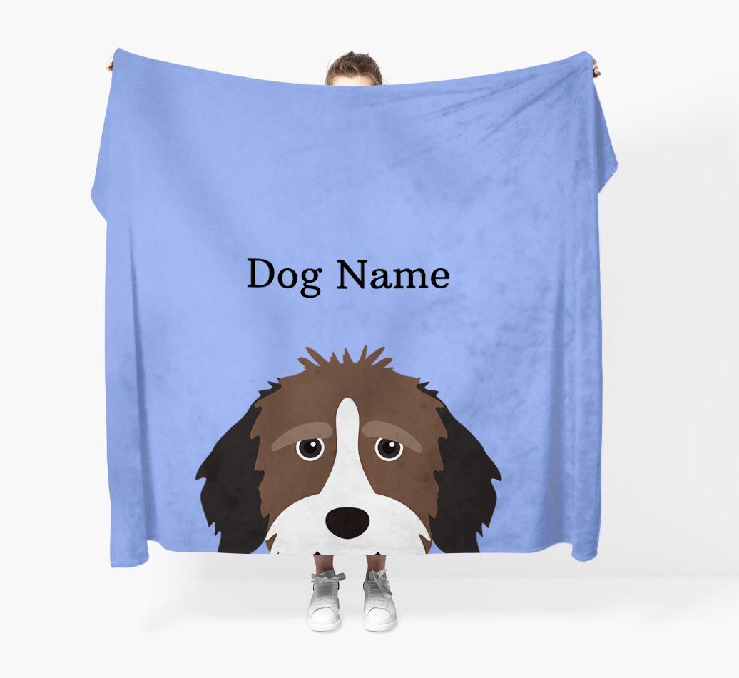 'Peeking Icon' - Personalized {breedFullName} Blanket